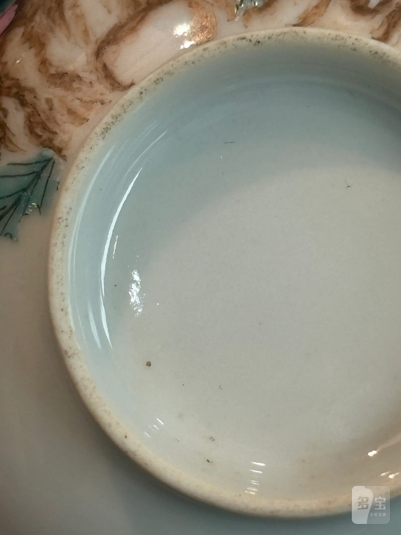 清晚期 浆胎青花云龙纹印泥盒 - 图10